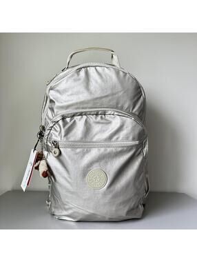Kipling Seoul Up 17" Laptop Extra Large Backpack in Cloud Metal C NWT